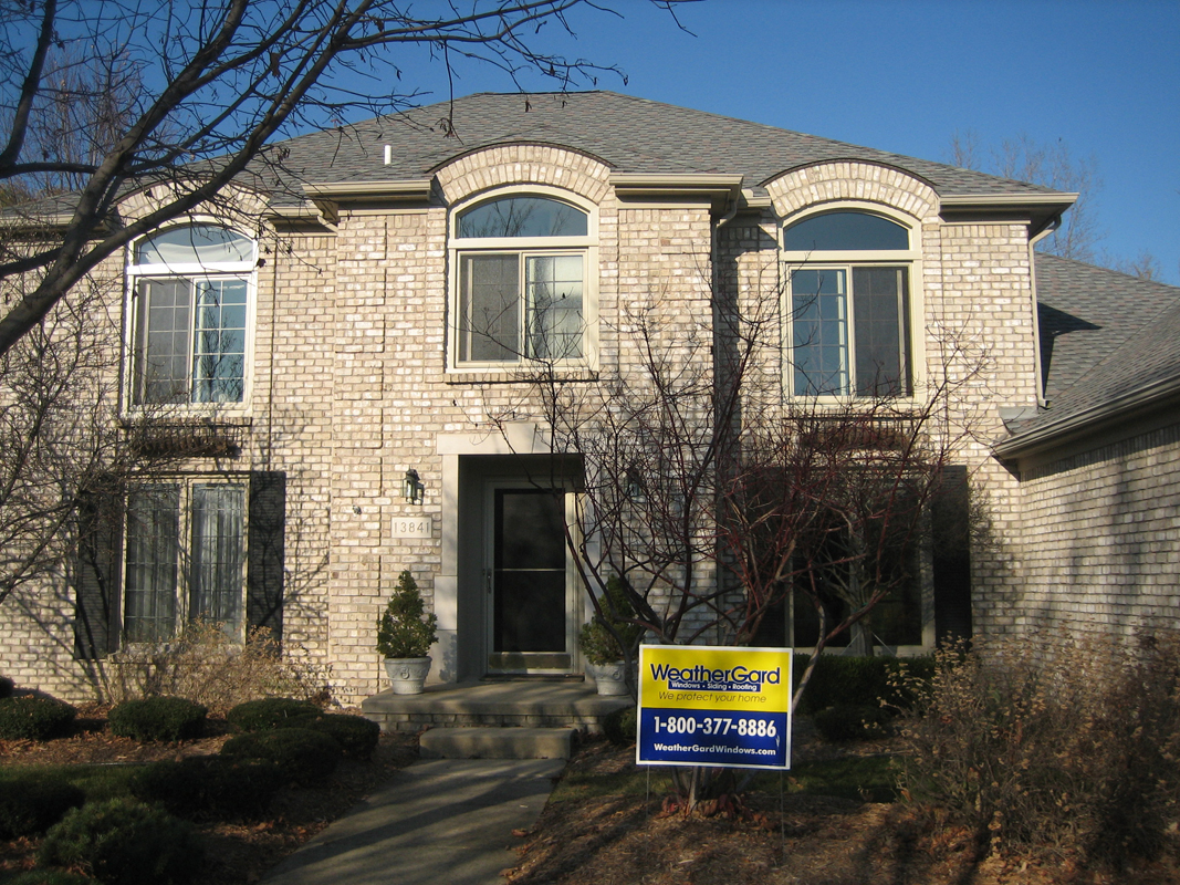 LaPortes home, front view with 5 new WeatherGard windows